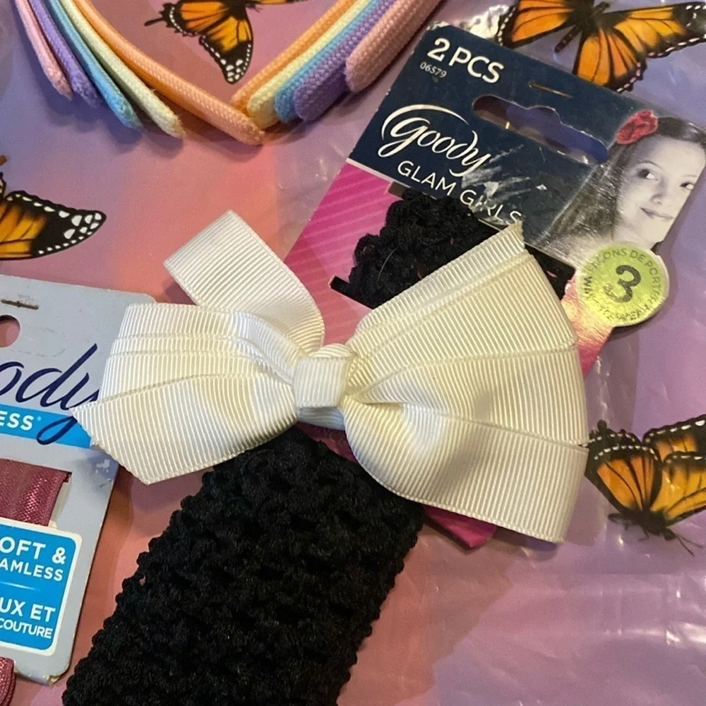 SUPER Cute Girls Goody Hair Accessories NWT Ouchless Comfort Headwraps Snap Clip